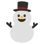 grinning face + snowman without snow
