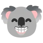 beaming face with smiling eyes + koala
