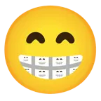 beaming face with smiling eyes + beaming face with smiling eyes