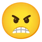 beaming face with smiling eyes + angry face