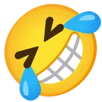 beaming face with smiling eyes + rolling on the floor laughing