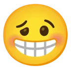 beaming face with smiling eyes + woozy face