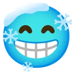 beaming face with smiling eyes + cold face