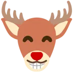 beaming face with smiling eyes + deer