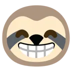beaming face with smiling eyes + sloth