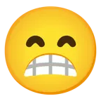 beaming face with smiling eyes + frowning face