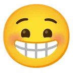 beaming face with smiling eyes + smiling face
