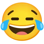 기쁨의 눈물을 흘리는 얼굴 + 무표정한 얼굴