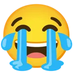 기쁨의 눈물을 흘리는 얼굴 + 엉엉 우는 얼굴