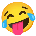 기쁨의 눈물을 흘리는 얼굴 + 괴짜 얼굴