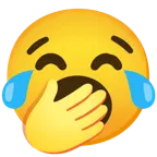 기쁨의 눈물을 흘리는 얼굴 + 하품하는 얼굴