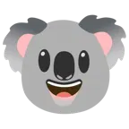 grinning face with big eyes + koala