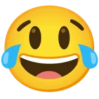 grinning face with big eyes + face with tears of joy