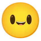 grinning face with big eyes + smiling face with smiling eyes