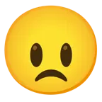 grinning face with big eyes + disappointed face
