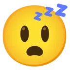grinning face with big eyes + sleeping face