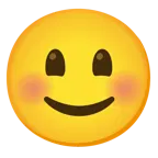 grinning face with big eyes + slightly smiling face