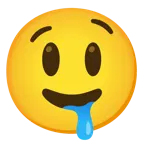 grinning face with big eyes + drooling face