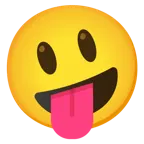 grinning face with big eyes + zany face