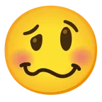 grinning face with big eyes + woozy face
