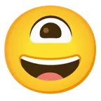 grinning face with smiling eyes + eye