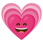 grinning face with smiling eyes + growing heart
