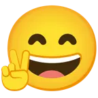 grinning face with smiling eyes + grinning face with smiling eyes