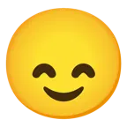 grinning face with smiling eyes + disappointed face