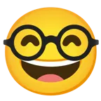 grinning face with smiling eyes + disguised face