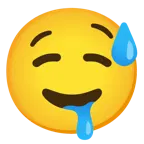 grinning face with sweat + drooling face