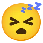 grinning squinting face + sleeping face