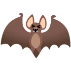 sorriso a bocca aperta con occhi chiusi + pipistrello