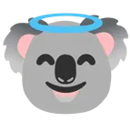 faccina con sorriso e aureola + koala
