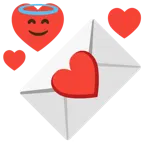 faccina con sorriso e aureola + lettera d’amore