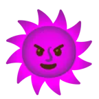 faccina con sorriso e corna + faccina sole