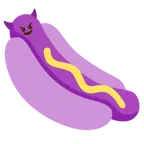 faccina con sorriso e corna + hot dog