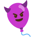 faccina con sorriso e corna + palloncino