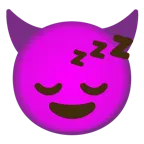 faccina con sorriso e corna + faccina che dorme