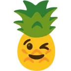 winking face + pineapple