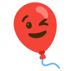 winking face + balloon