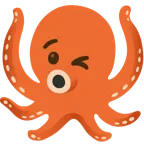 winking face + octopus