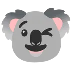 winking face + koala