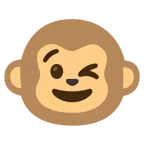 winking face + monkey face