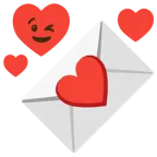 winking face + love letter