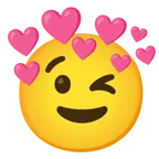 winking face + heart with arrow