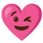 winking face + heart with ribbon