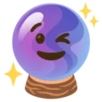 winking face + crystal ball