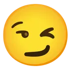 winking face + smirking face