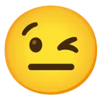 winking face + expressionless face