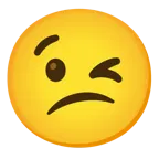 winking face + confused face